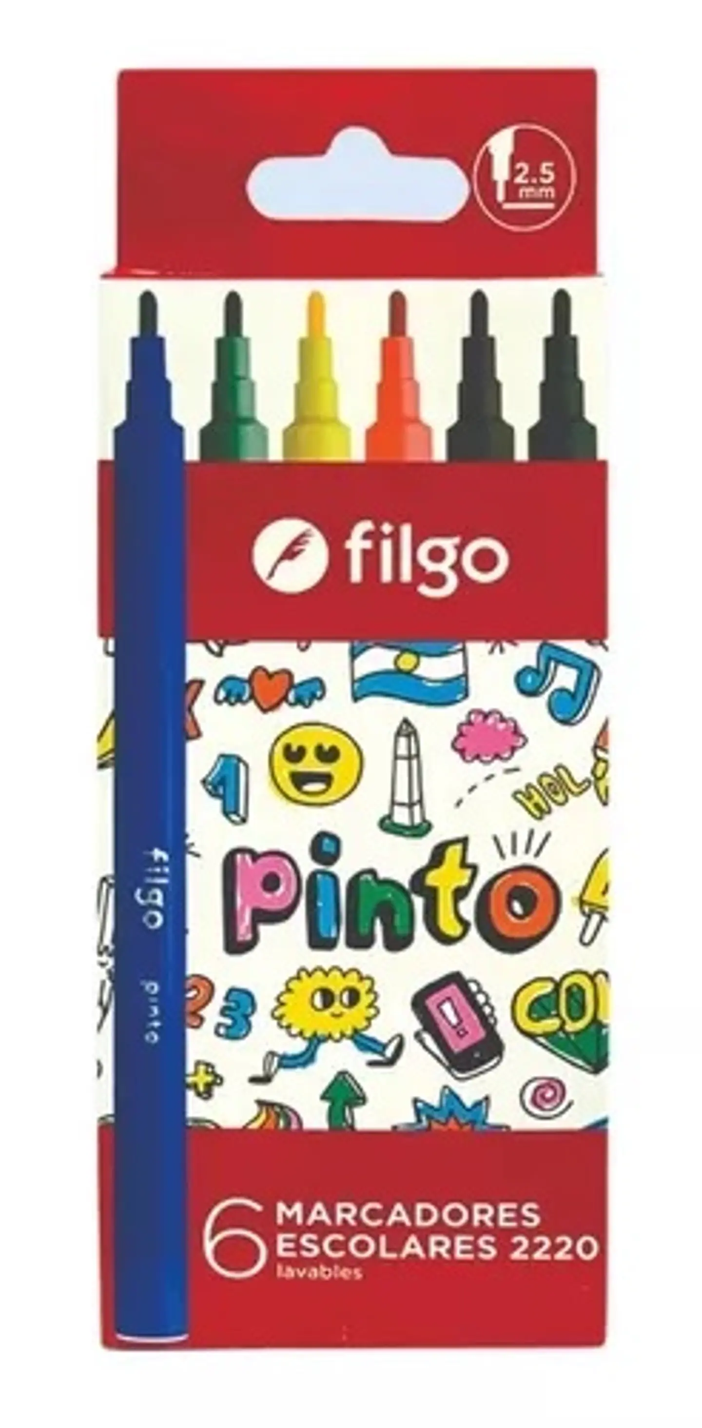 Marcador Escolar Filgo V/colores X6u 1