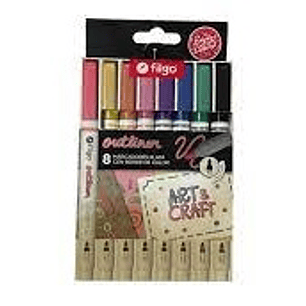 Marcadores Metalizados Filgo Outliner X8u