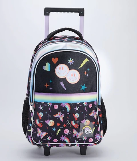 Mochila Filgo Starpak Fun Emoji 18" C/ruedas + Llavero