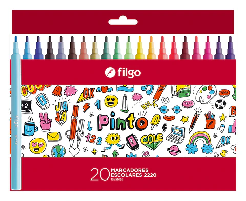 Marcador Escolar Filgo V/colores X20u