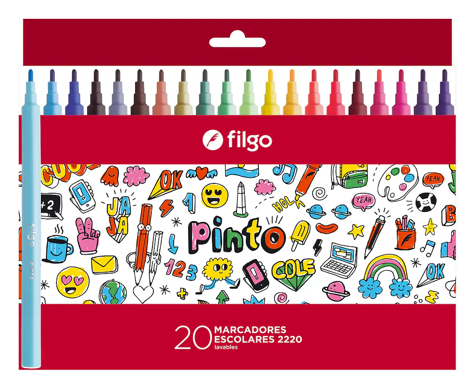 Marcador Escolar Filgo V/colores X20u 1