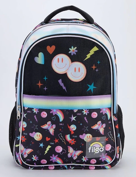 Mochila Filgo Starpak Fun Emoji 18" Espalda C/llavero