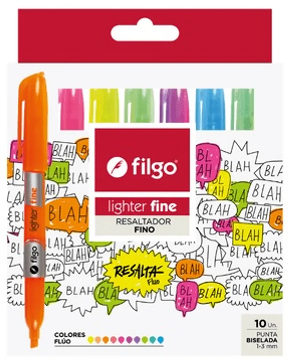 Resaltador Filgo Lighter Fine Fluo X10u 1