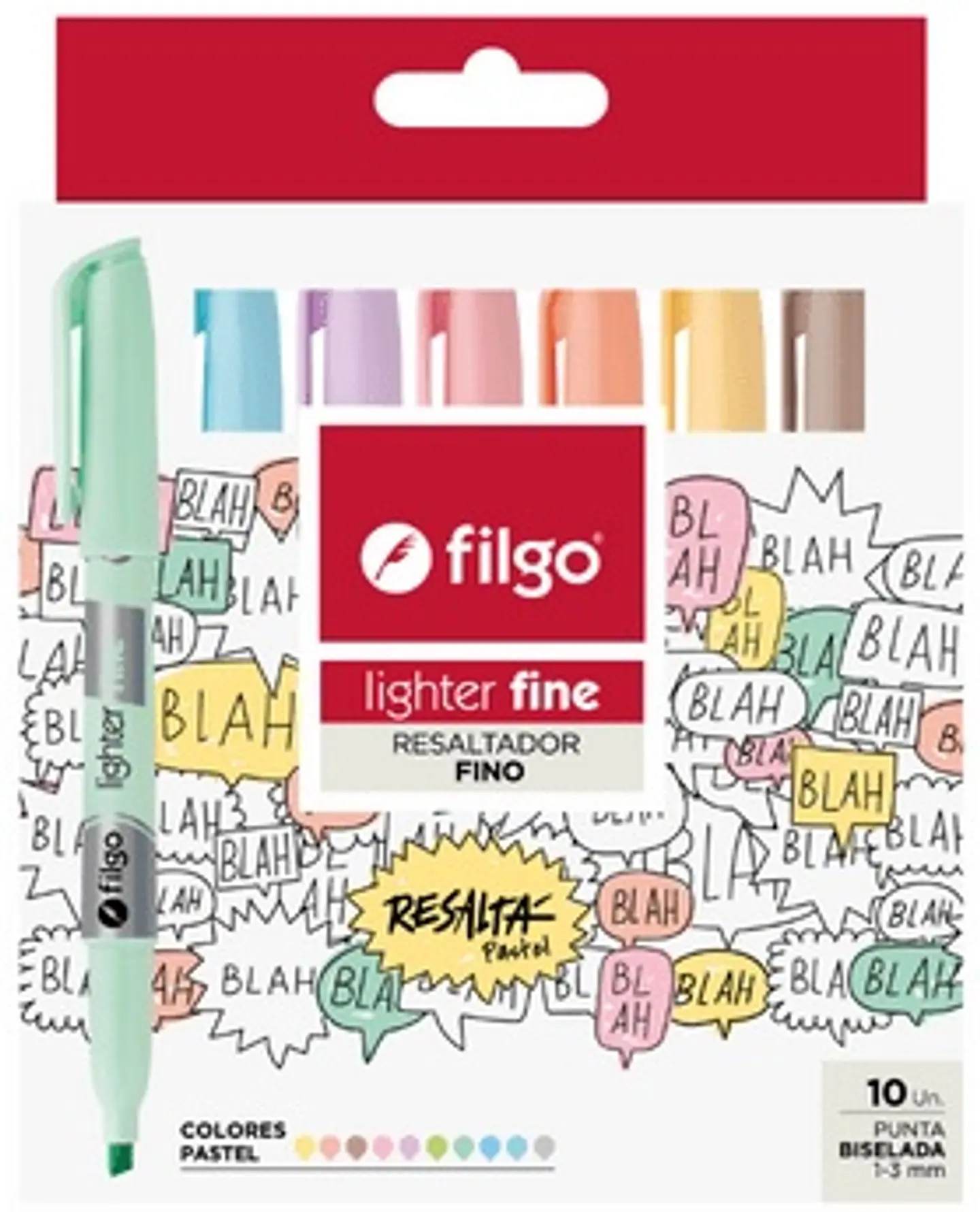 Resaltador Filgo Lighter Fine Pastel X10u 1