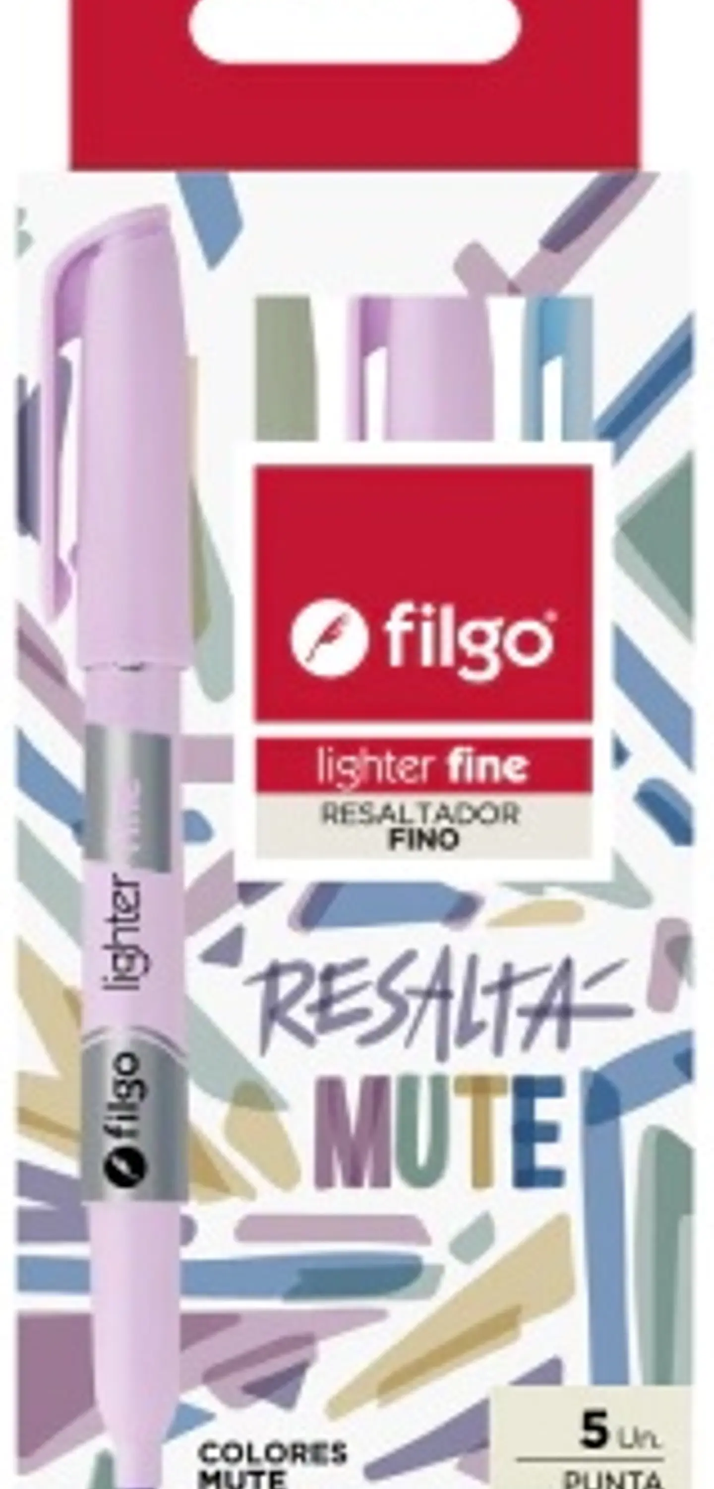 Resaltador Filgo Lighter Fine Punta Biselada X5u 1