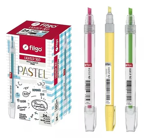 Resaltador Filgo Lighter Fine 300 V/colores Pastel