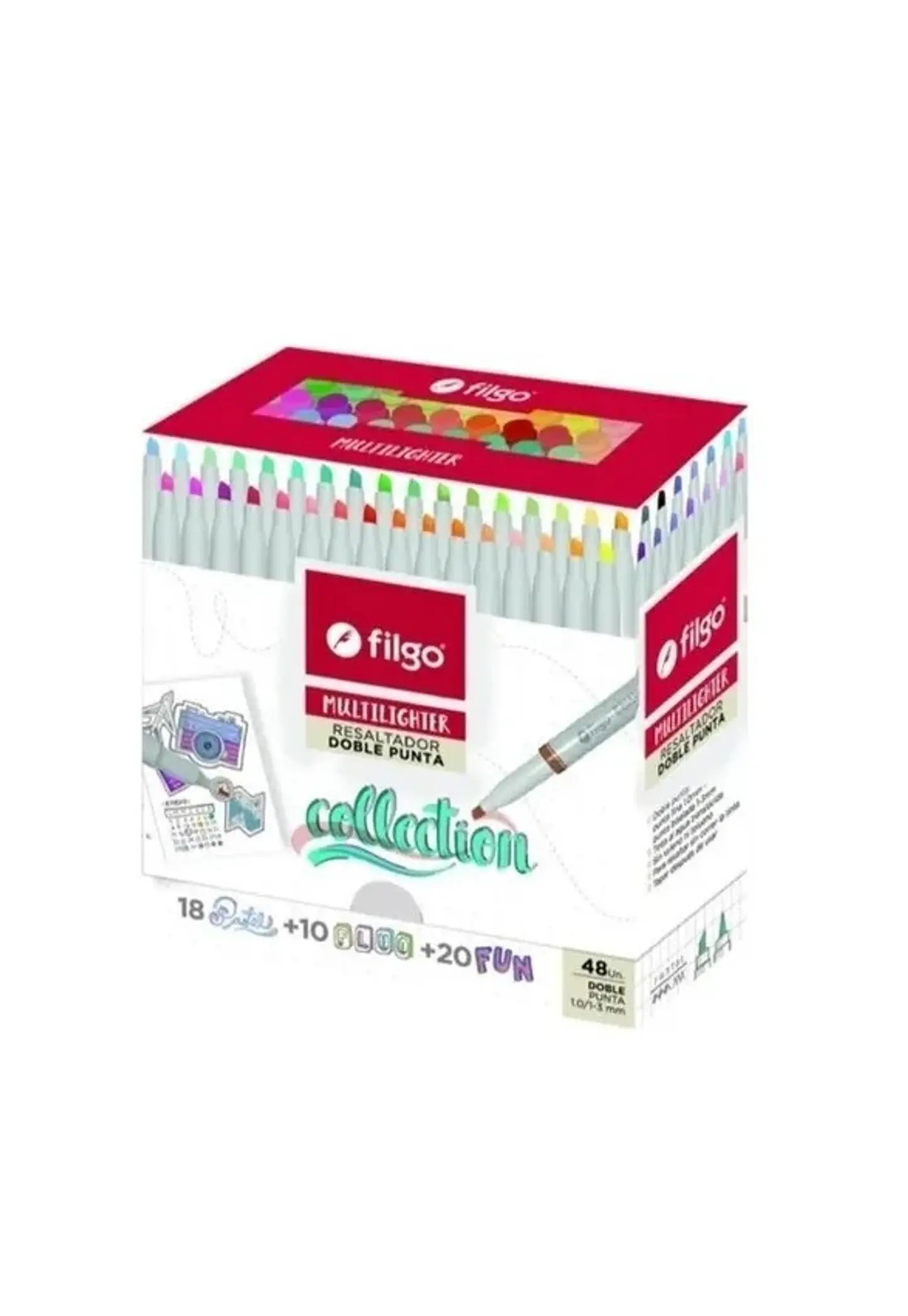 Resaltador Filgo Multilighter Doble Punta Surtido X48u 1