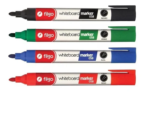 Marcador Filgo Para Pizarra 058 Punta Redonda X 4u N-r-a-v