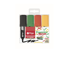 Resaltador Filgo Text Marker Essential Blister X 4u