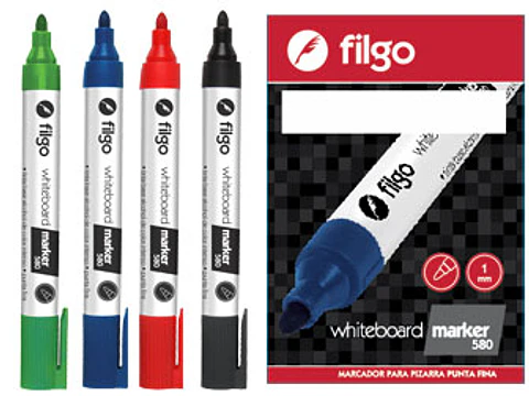 Marcador Filgo 058 Pizarra Punta Redonda N-r-a-v 1 Mm