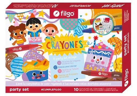 Set Filgo Party Crayones X31 Piezas