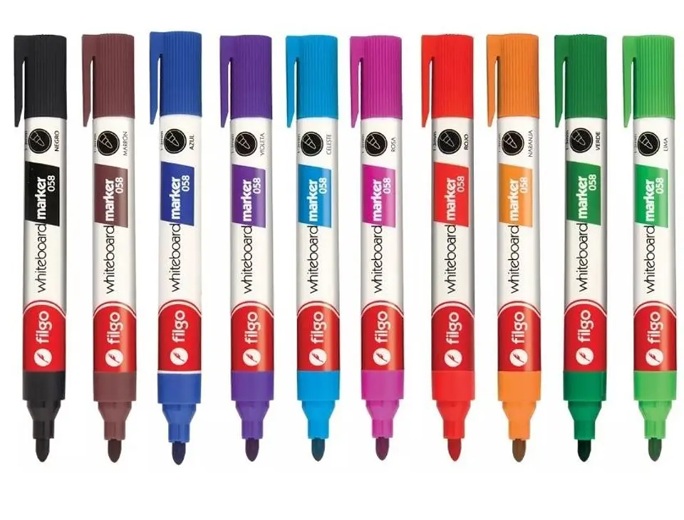 Marcador Filgo Para Pizarra 058 Punta Redonda X 6u V/colores 1
