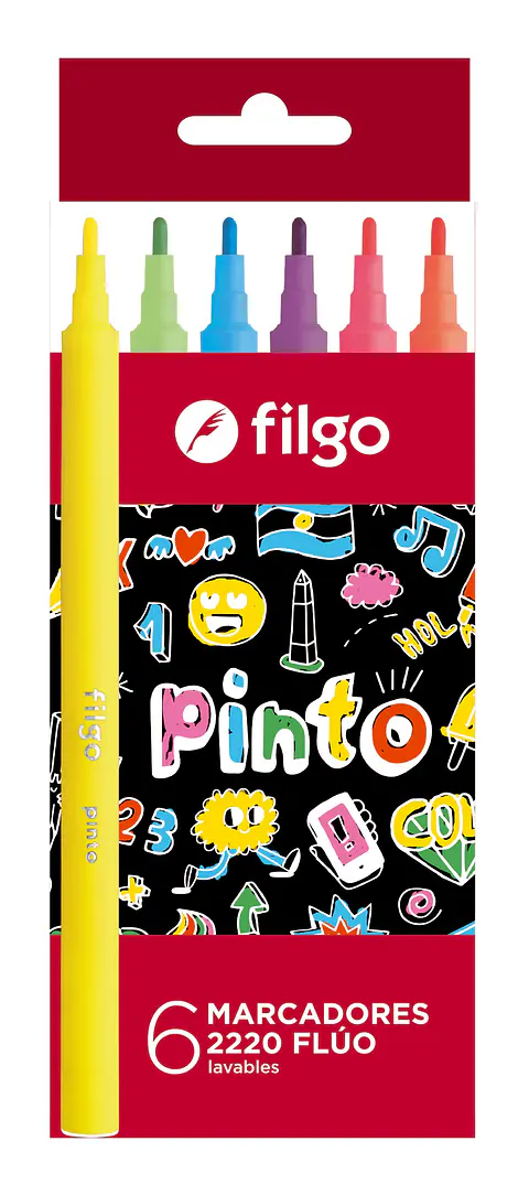 Marcadores Escolares Fluo Surtido Filgo X6