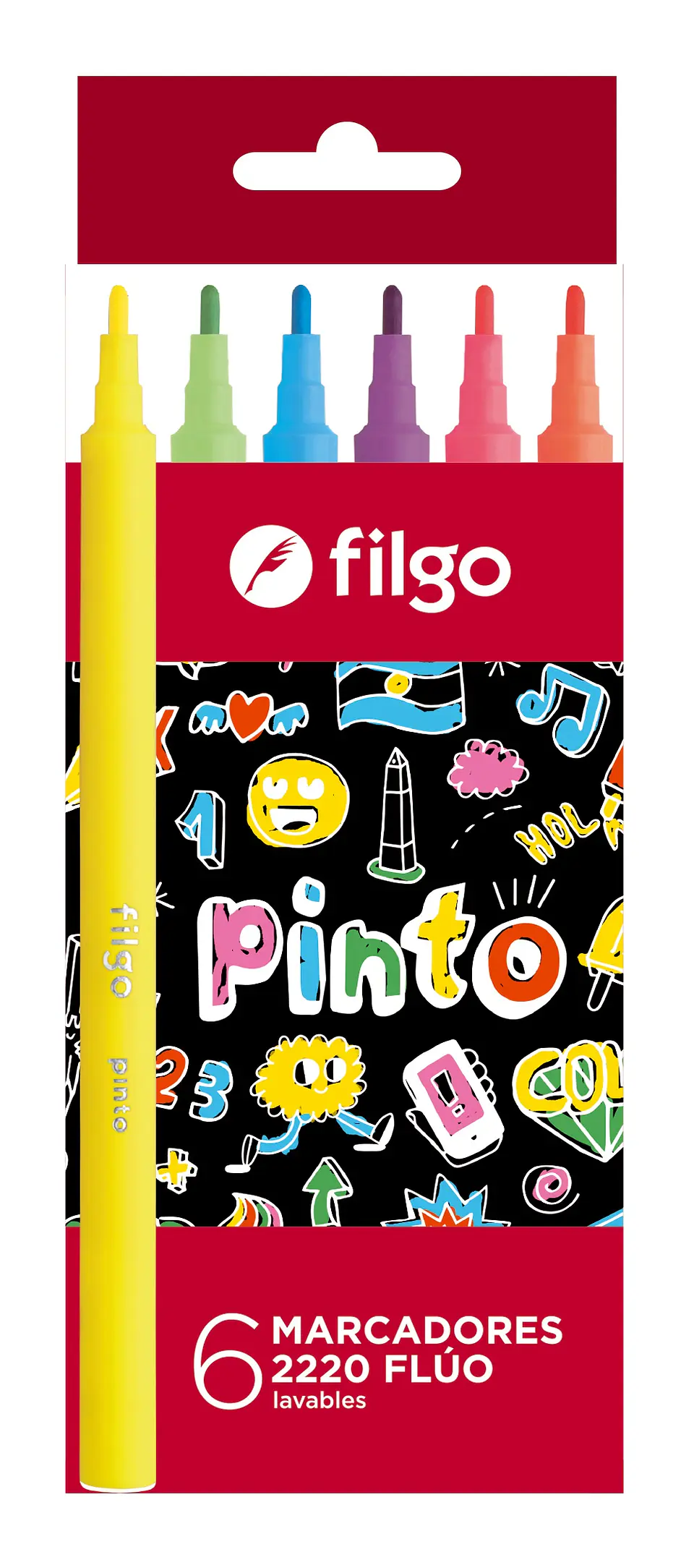 Marcadores Escolares Fluo Surtido Filgo X6 1