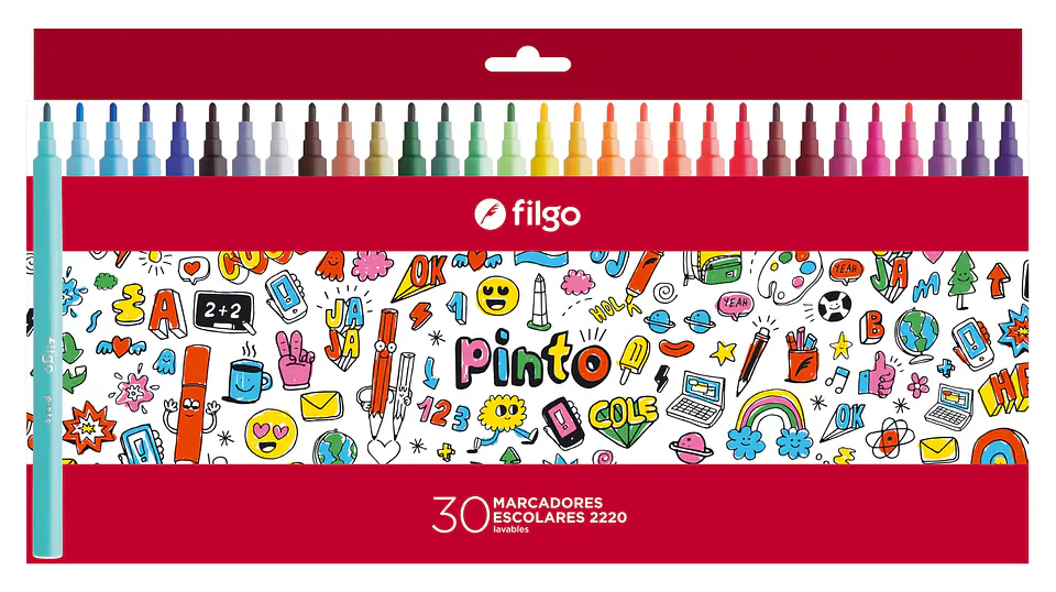 Marcador Escolar Filgo V/colores X30u 1