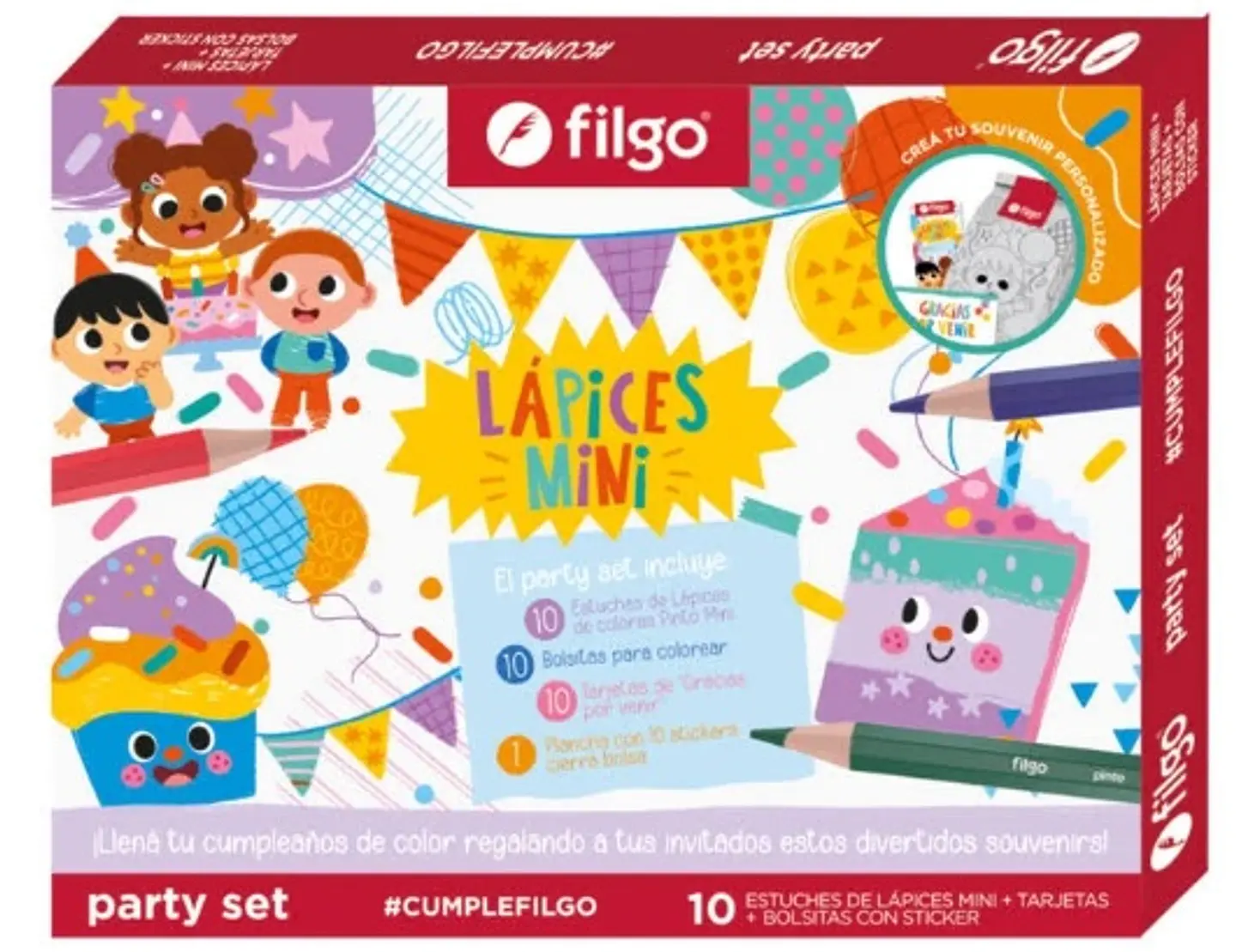 Set Filgo Party Lapices Mini X31 Piezas 1