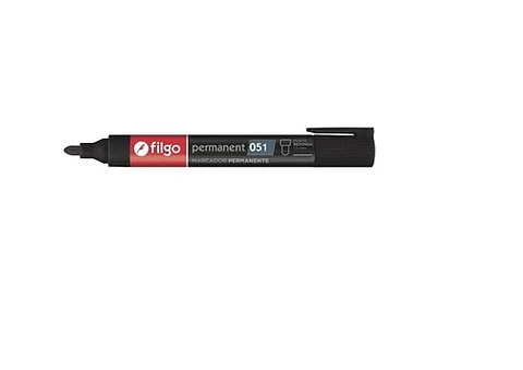 Marcador Filgo Permanente 051 Punta Redonda X12 C/u