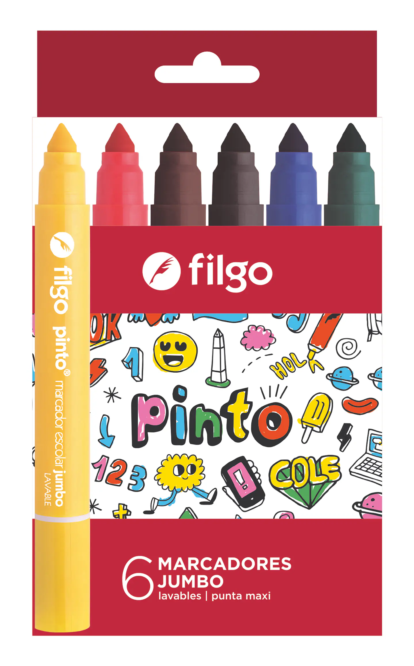 Marcador Filgo Escolar Jumbo X6u. 1