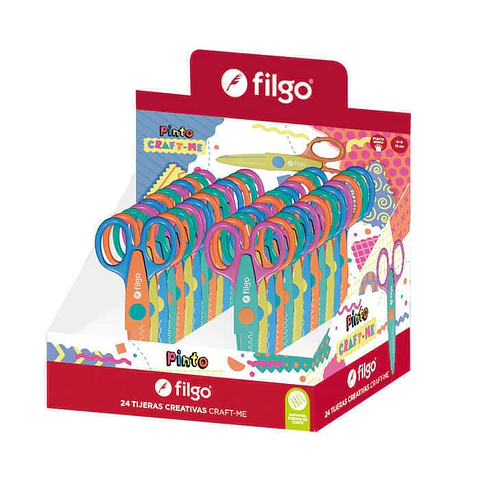 Tijera Filgo Pinto Craft-me 4 DiseÑos X24 C/u