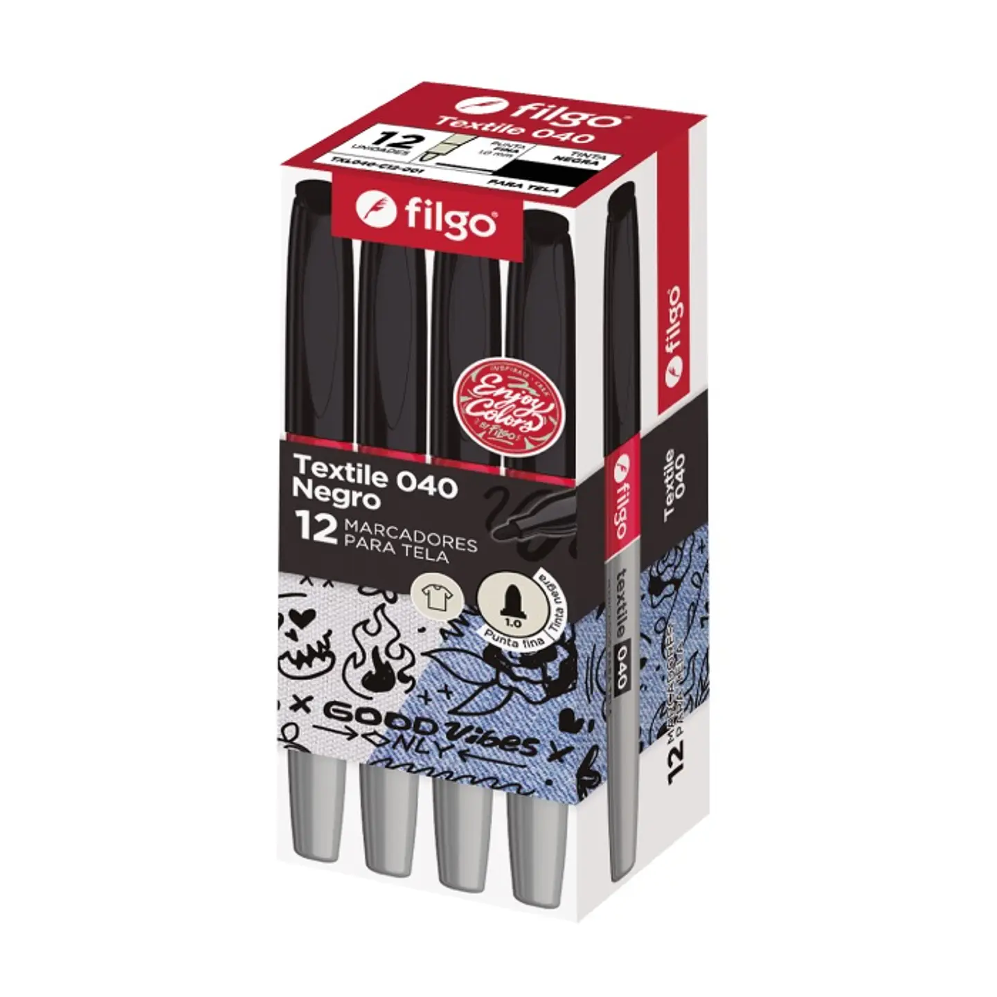 Marcador Filgo 040 Permanente Para Tela X12u 1