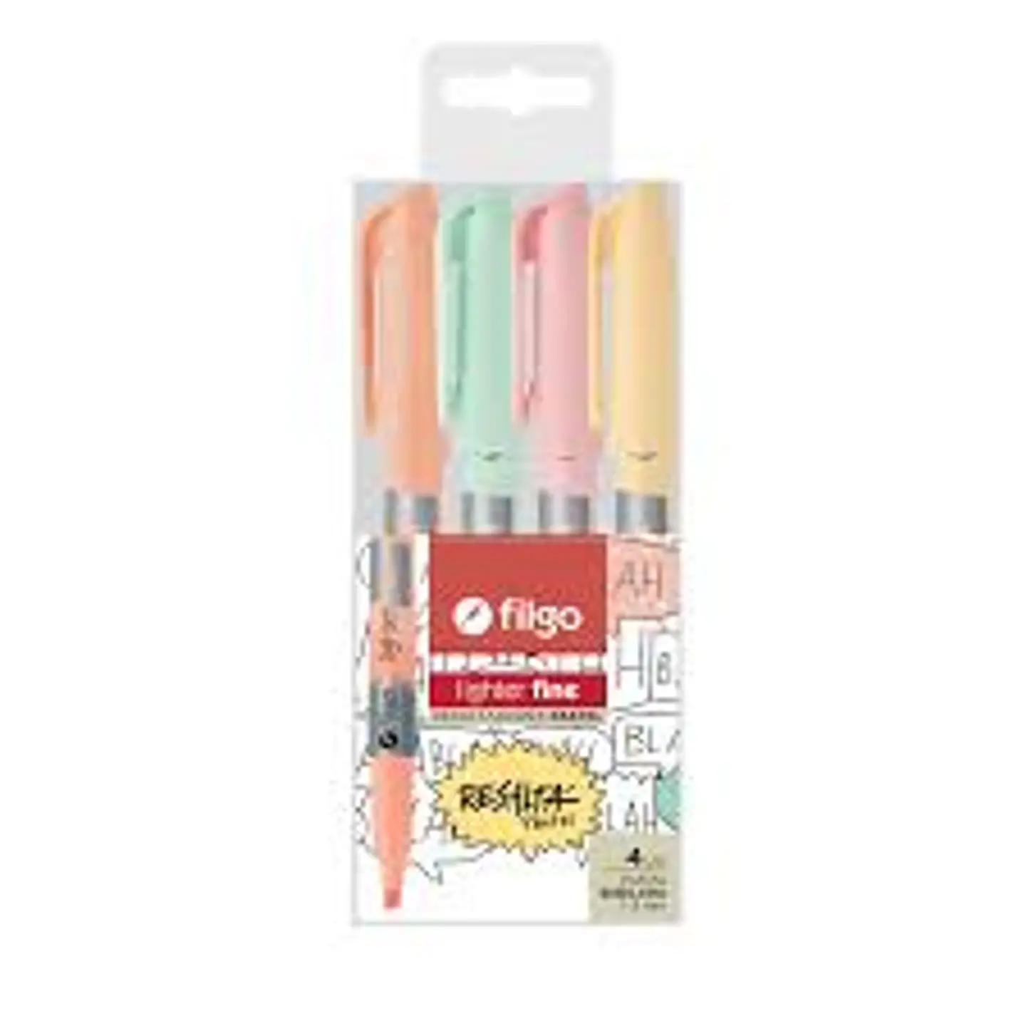 Resaltador Filgo Lighter Fine Pastel Pta Bisel Blister X4u. 1