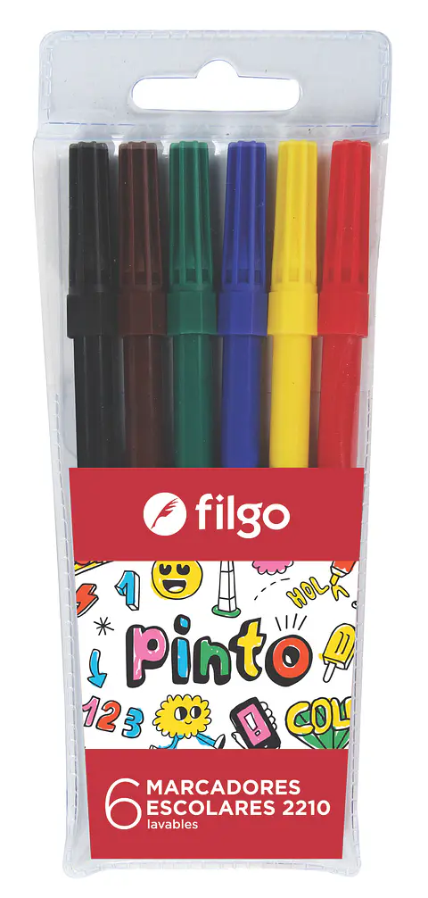 Marcador Escolar Filgo Pinto V/colores X6u.