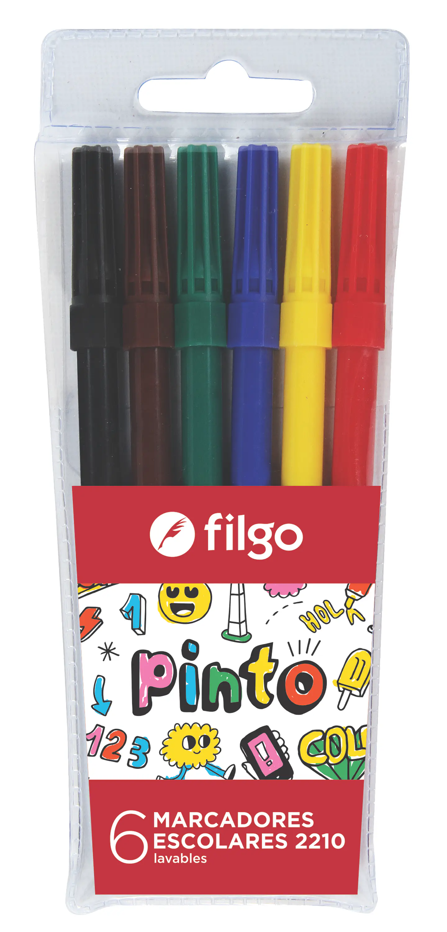Marcador Escolar Filgo Pinto V/colores X6u. 1