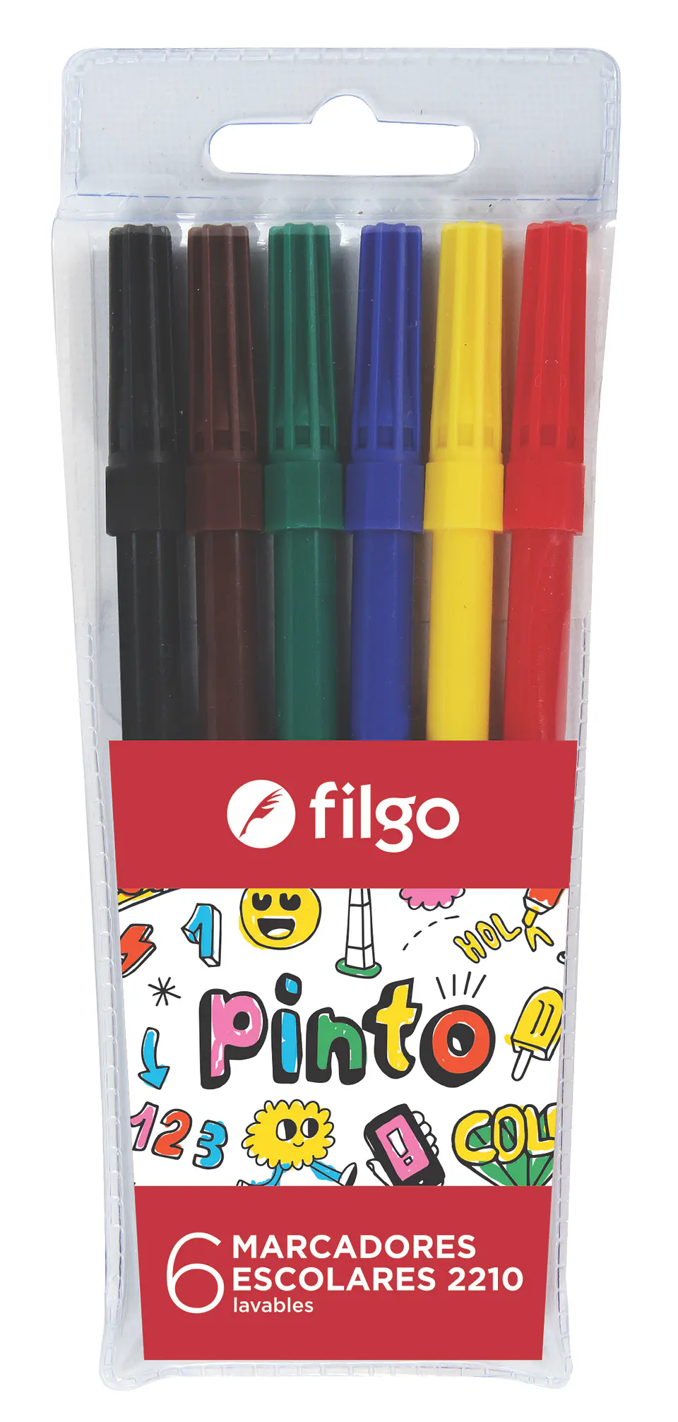 Marcador Escolar Filgo Pinto V/colores X6u. 1