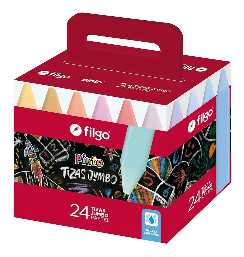 Tizas Jumbo Filgo Pinto Pastel X24 1