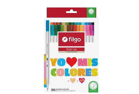 Microfibra Filgo Liner 038 0.4mm X30u. V/colores