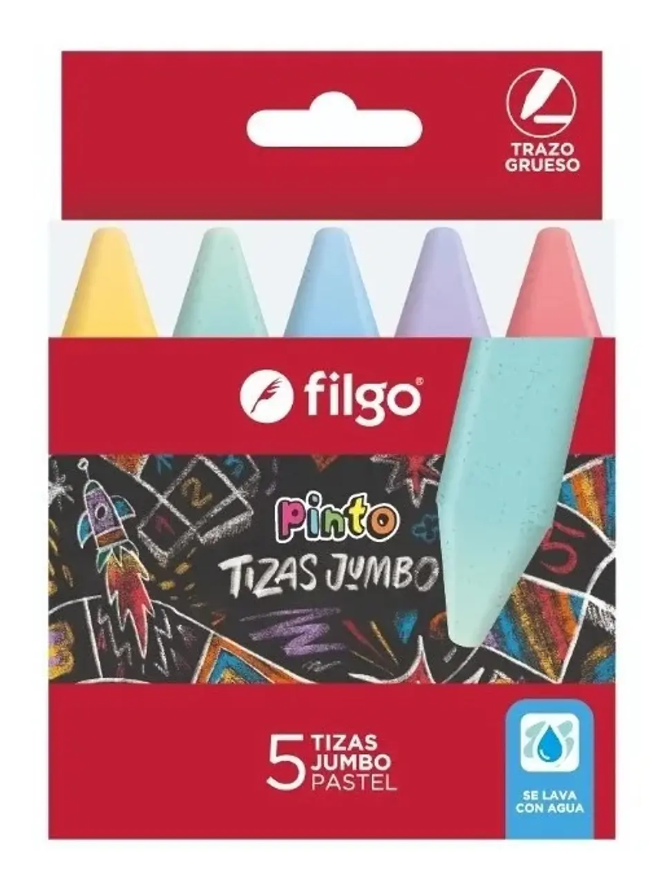Tizas Jumbo Filgo Pinto Pastel X5 1