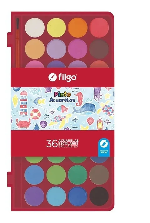 Acuarelas Filgo Estuche X36 Surtido