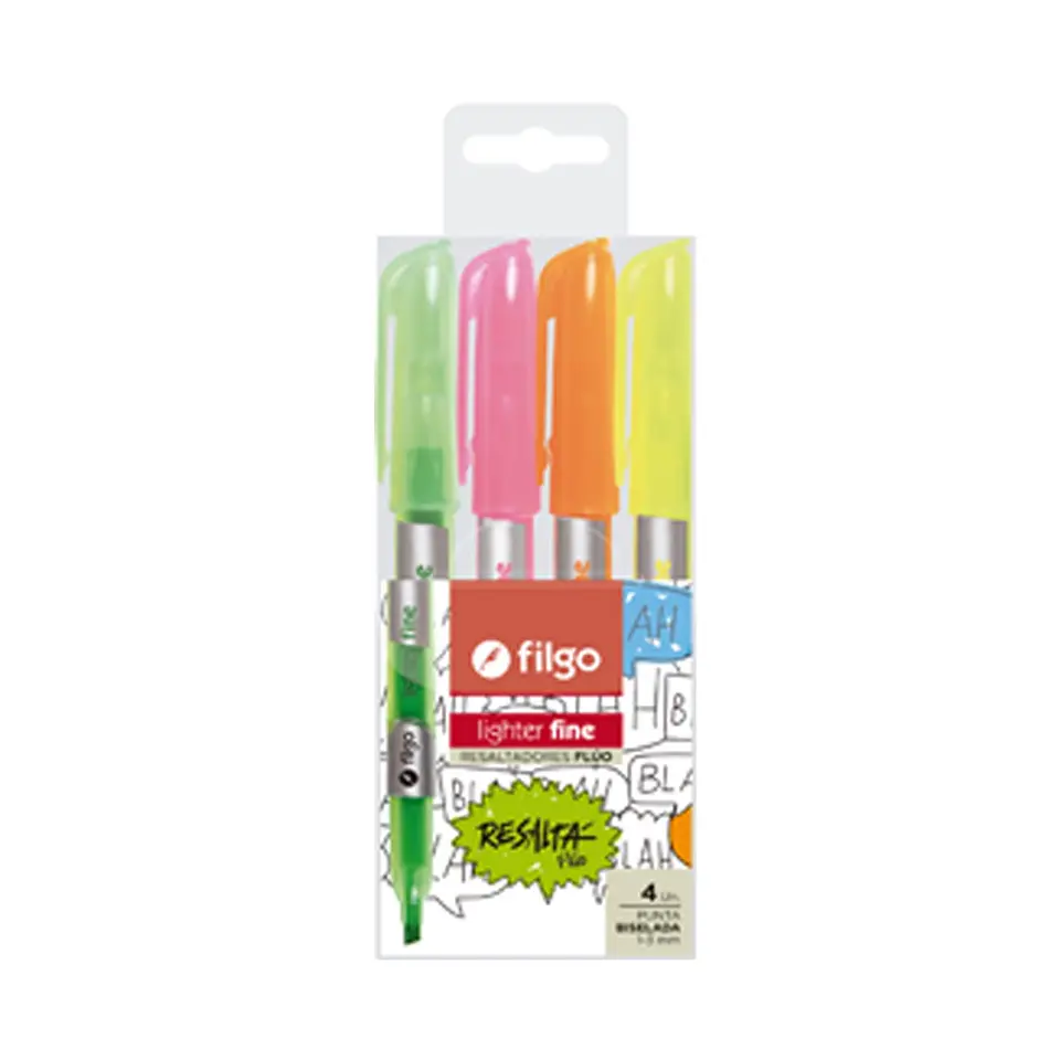 Resaltador Filgo Lighter Fine Fluo X4u. 1