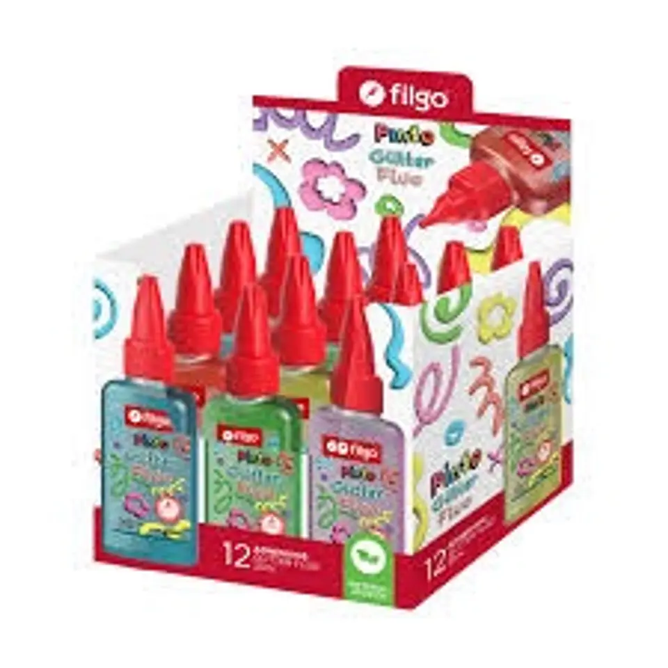 Adhesivo Filgo Glitter Fluo 25ml X12u C/u 1