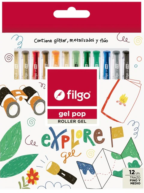 Boligrafo Roller Filgo Gel Pop Explore X12u