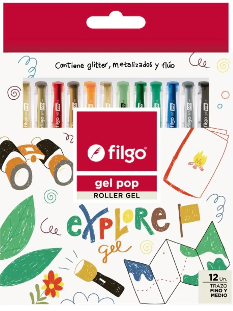 Boligrafo Roller Filgo Gel Pop Explore X12u 1
