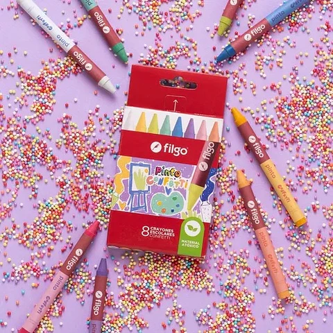 Crayones Filgo Pinto Confetti X8u