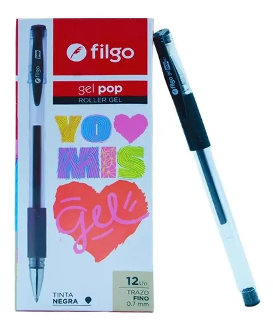 Boligrafo Roller Filgo Gel Pop Caja X 12u 1