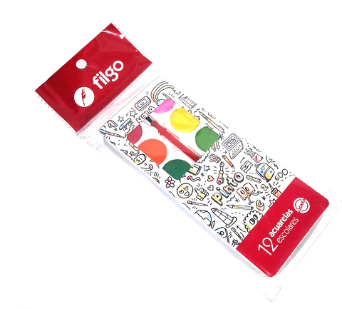 Acuarela Filgo Escolar X 12 Colores