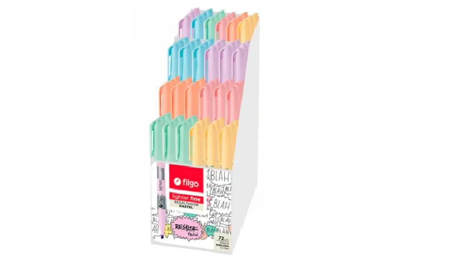 Exhibidor Filgo Resaltador Lighter Fine Pastel X72u 1