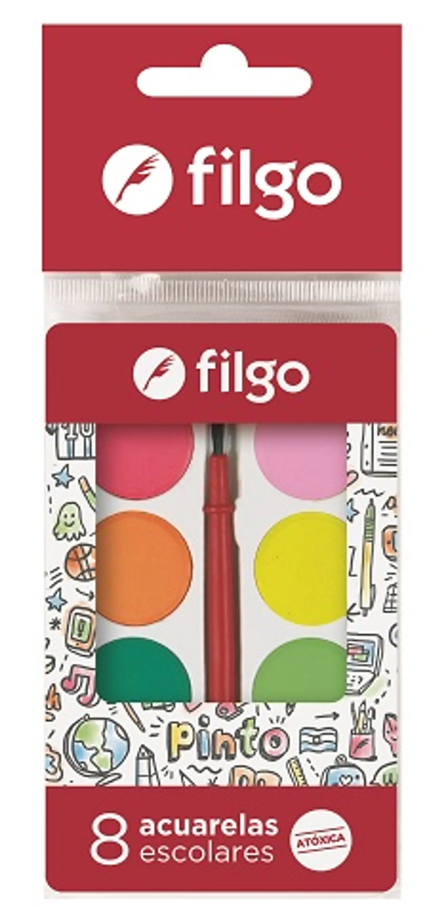 Acuarela Filgo Escolar X 8 Colores 1