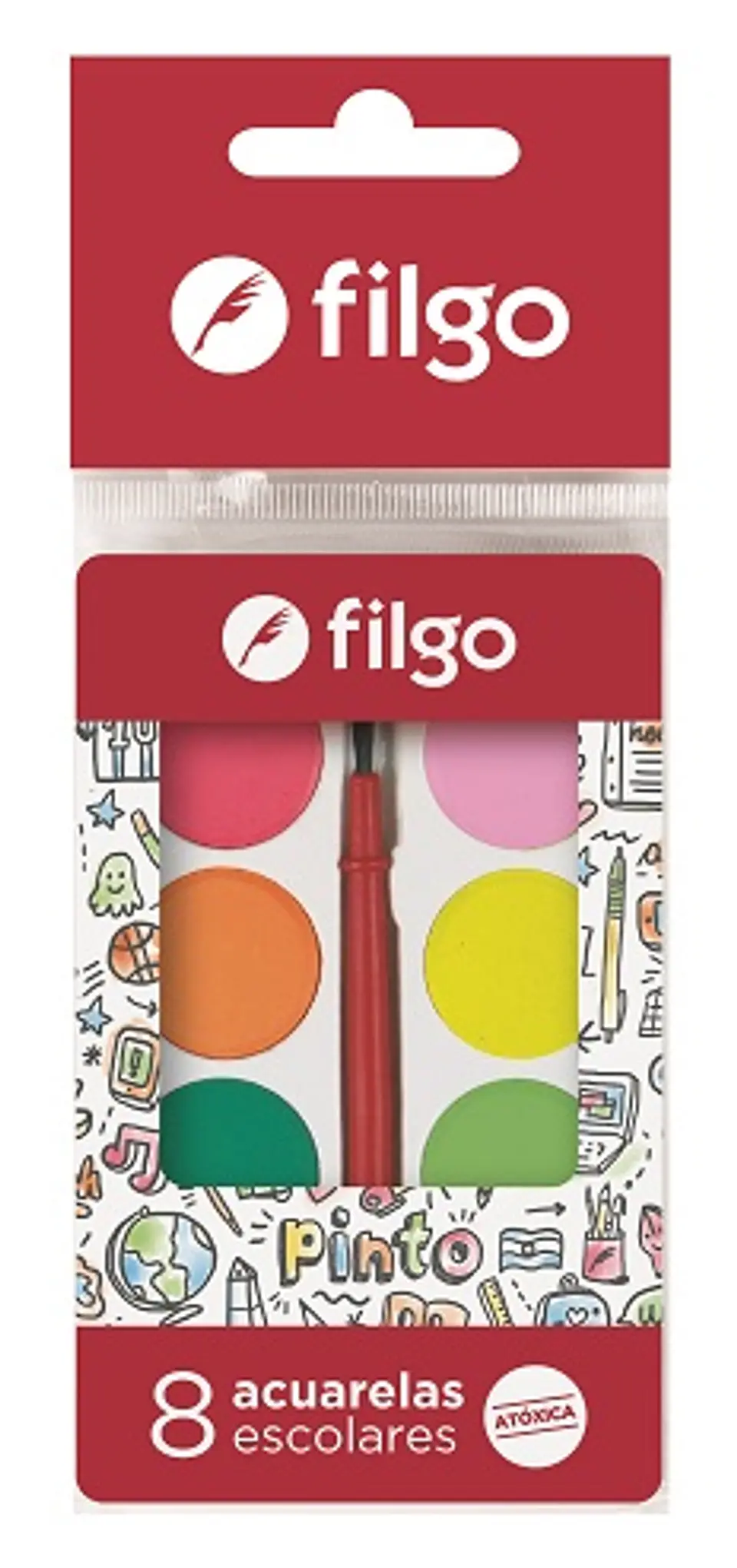 Acuarela Filgo Escolar X 8 Colores 1