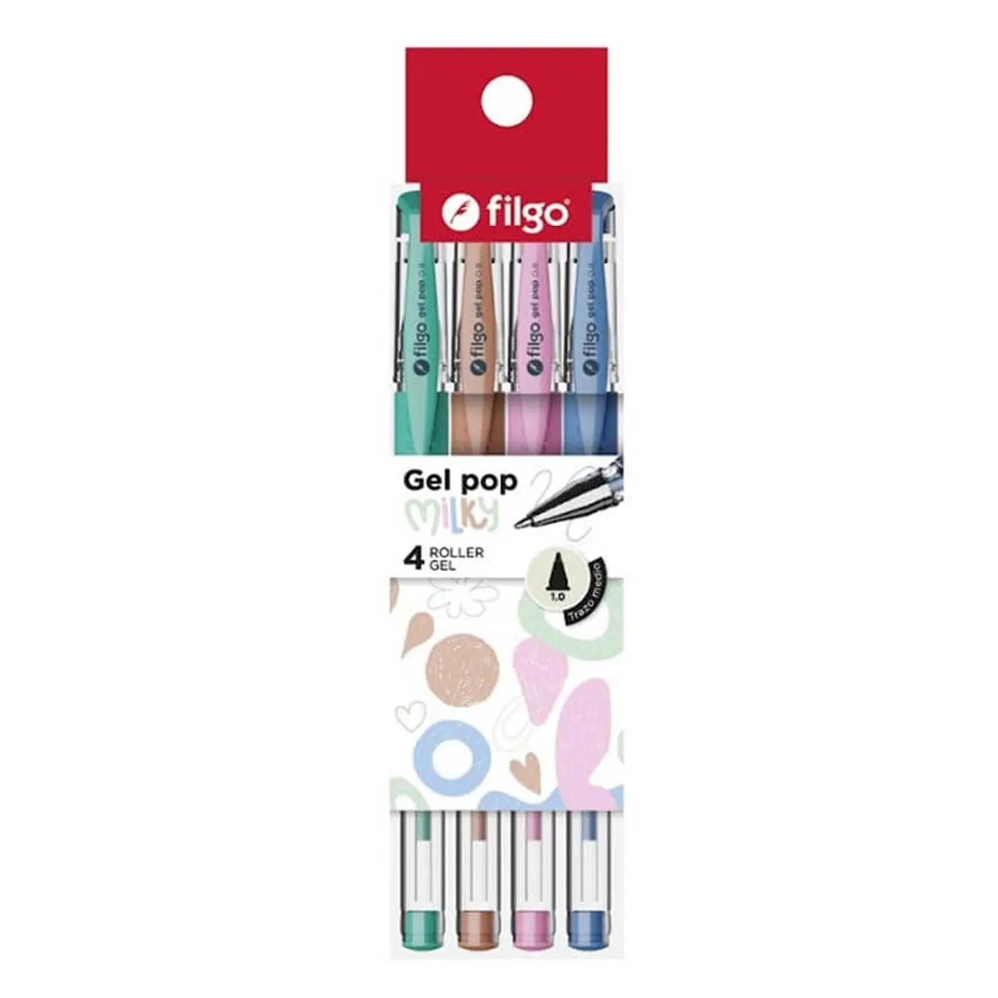Boligrafo Filgo Gel Pop Milky X4u 1