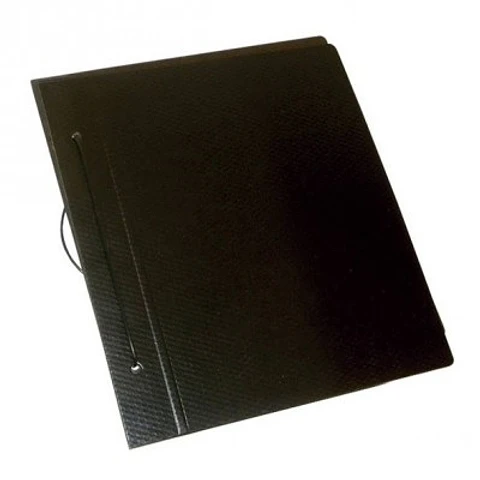 Carpeta Escolar Ezco Fibra Negra Cordon N3°