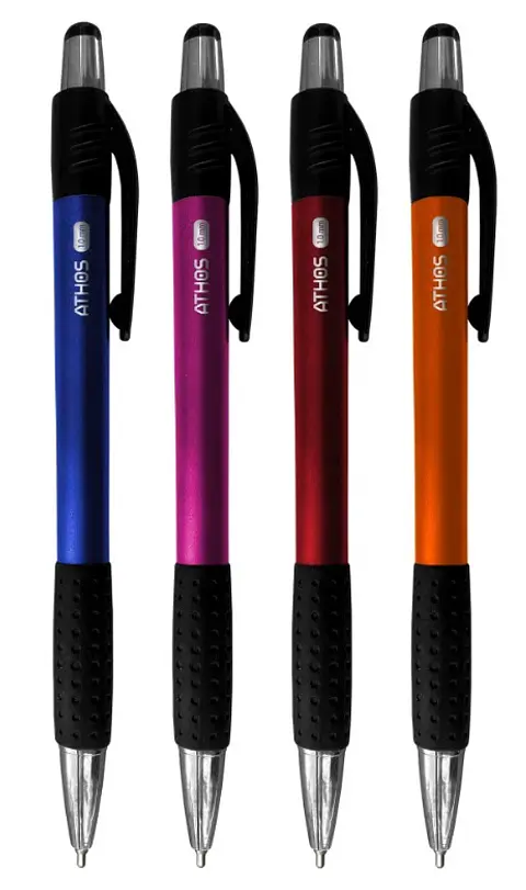 Boligrafo Retractil Ezco Athos X36u 1.0mm Azul/negro