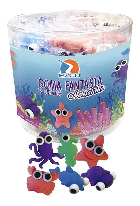 Goma De Borrar Ezco Acuario Tubo X 36u.