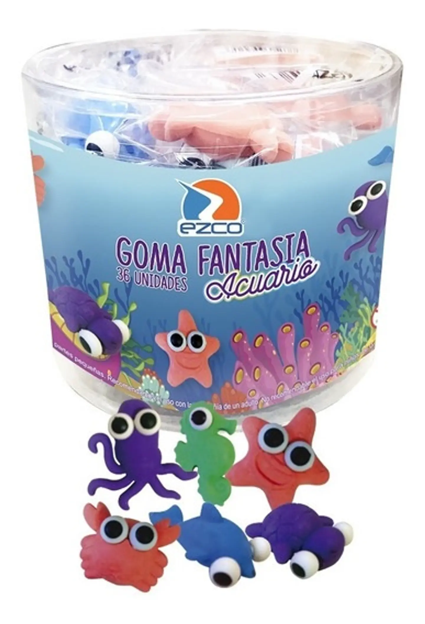 Goma De Borrar Ezco Acuario Tubo X 36u. 1