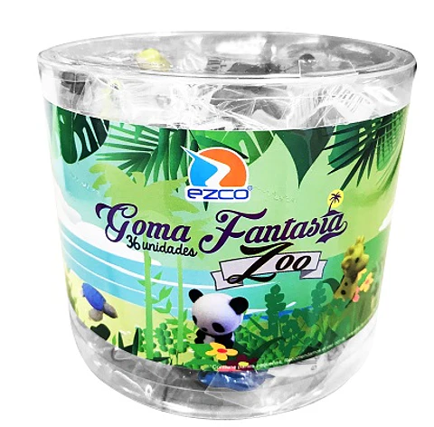 Goma De Borrar Ezco Zoo Tubo X36u.