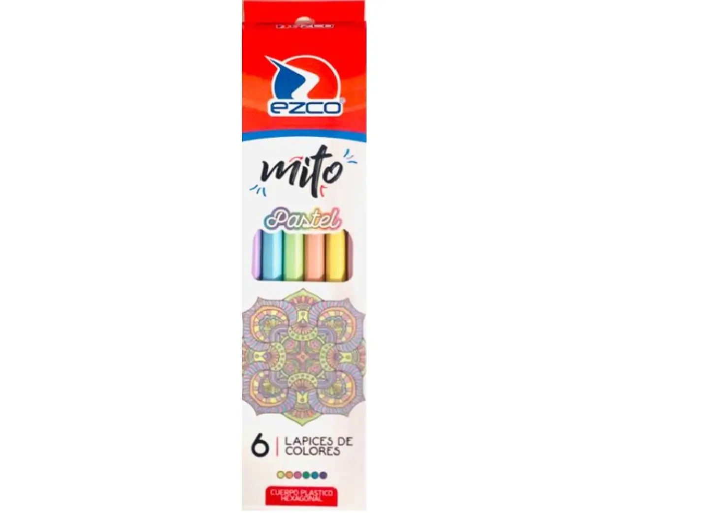 Lapiz Color Ezco Mito X6u. Largo Hexagonal Pastel 1