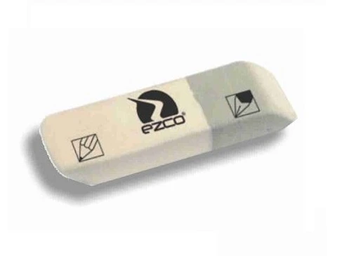 Goma De Borrar Ezco Lapiz Tinta (gris/blanca) X40u.